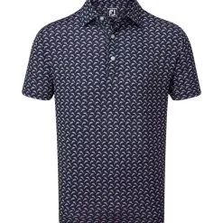 FootJoy Men's Leaping Dolphins Print Lisle Golf Polo Shirt -Golf Shop 0074792 footjoy mens leaping dolphins print lisle golf polo shirt