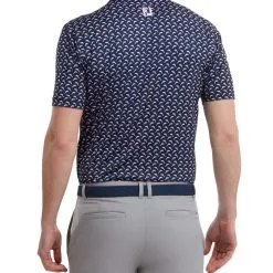 FootJoy Men's Leaping Dolphins Print Lisle Golf Polo Shirt -Golf Shop 0074795 footjoy mens leaping dolphins print lisle golf polo shirt