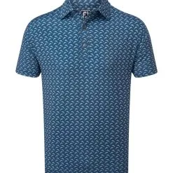 FootJoy Men's Leaping Dolphins Print Lisle Golf Polo Shirt -Golf Shop 0074797 footjoy mens leaping dolphins print lisle golf polo shirt