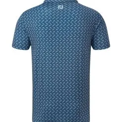 FootJoy Men's Leaping Dolphins Print Lisle Golf Polo Shirt -Golf Shop 0074798 footjoy mens leaping dolphins print lisle golf polo shirt