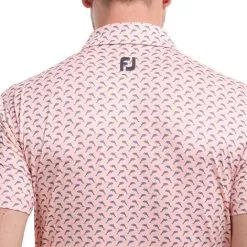 FootJoy Men's Leaping Dolphins Print Lisle Golf Polo Shirt -Golf Shop 0074806 footjoy mens leaping dolphins print lisle golf polo shirt