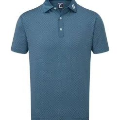 FootJoy Men's Diamond Dot Print Lisle Golf Polo Shirt -Golf Shop 0074814 footjoy mens diamond dot print lisle golf polo shirt