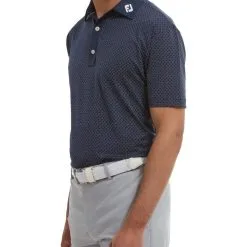FootJoy Men's Diamond Dot Print Lisle Golf Polo Shirt -Golf Shop 0074818 footjoy mens diamond dot print lisle golf polo shirt