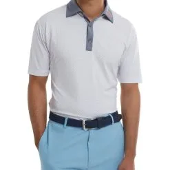 FootJoy Men's Diamond Dot Print Lisle Golf Polo Shirt -Golf Shop 0074819 footjoy mens diamond dot print lisle golf polo shirt