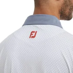 FootJoy Men's Diamond Dot Print Lisle Golf Polo Shirt -Golf Shop 0074825 footjoy mens diamond dot print lisle golf polo shirt