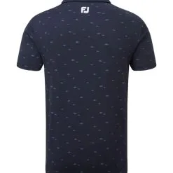 FootJoy Men's School Of Fish Print Lisle Golf Polo Shirt -Golf Shop 0074829 footjoy mens school of fish print lisle golf polo shirt