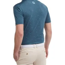 FootJoy Men's School Of Fish Print Lisle Golf Polo Shirt -Golf Shop 0074834 footjoy mens school of fish print lisle golf polo shirt