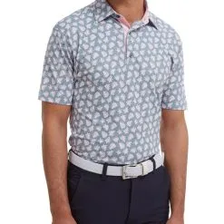 FootJoy Men's Shadow Palm Print Golf Polo Shirt -Golf Shop 0074846 footjoy mens shadow palm print golf polo shirt