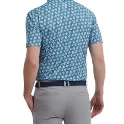 FootJoy Men's Shadow Palm Print Golf Polo Shirt -Golf Shop 0074851 footjoy mens shadow palm print golf polo shirt