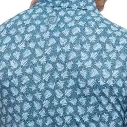 FootJoy Men's Shadow Palm Print Golf Polo Shirt -Golf Shop 0074855 footjoy mens shadow palm print golf polo shirt