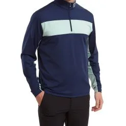 FootJoy Men's Engineered Chest Stripe Chill-Out Golf Midlayer -Golf Shop 0074865 footjoy mens engineered chest stripe chill out golf midlayer