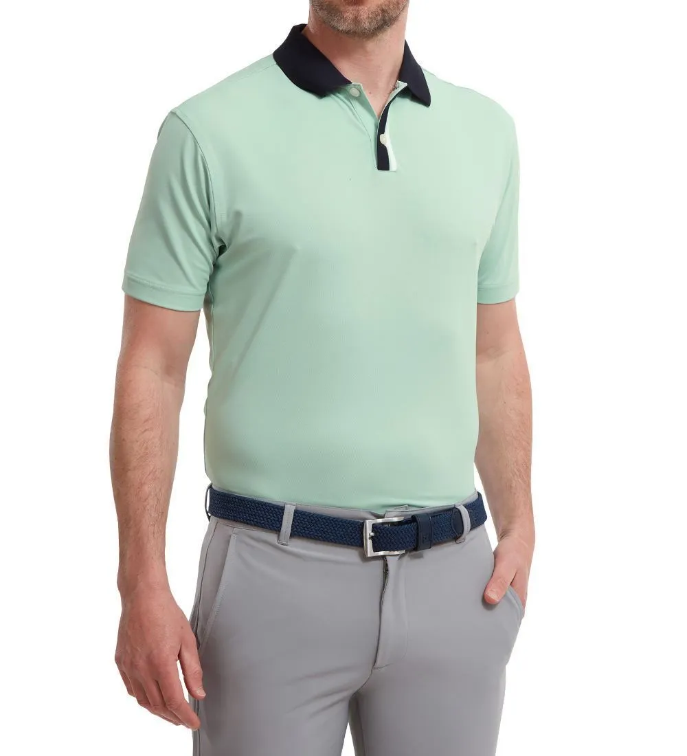 FootJoy Men's Solid Stripe Placket Pique Golf Polo Shirt 7 FootJoy Men's Solid Stripe Placket Pique Golf Polo Shirt - Image 5