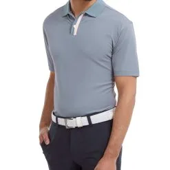FootJoy Men's Solid Stripe Placket Pique Golf Polo Shirt 24 FootJoy Men's Solid Stripe Placket Pique Golf Polo Shirt -Golf Shop 0074906 footjoy mens solid stripe placket pique golf polo shirt
