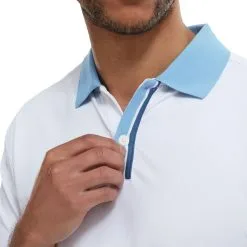 FootJoy Men's Solid Stripe Placket Pique Golf Polo Shirt 31 FootJoy Men's Solid Stripe Placket Pique Golf Polo Shirt -Golf Shop 0074913 footjoy mens solid stripe placket pique golf polo shirt