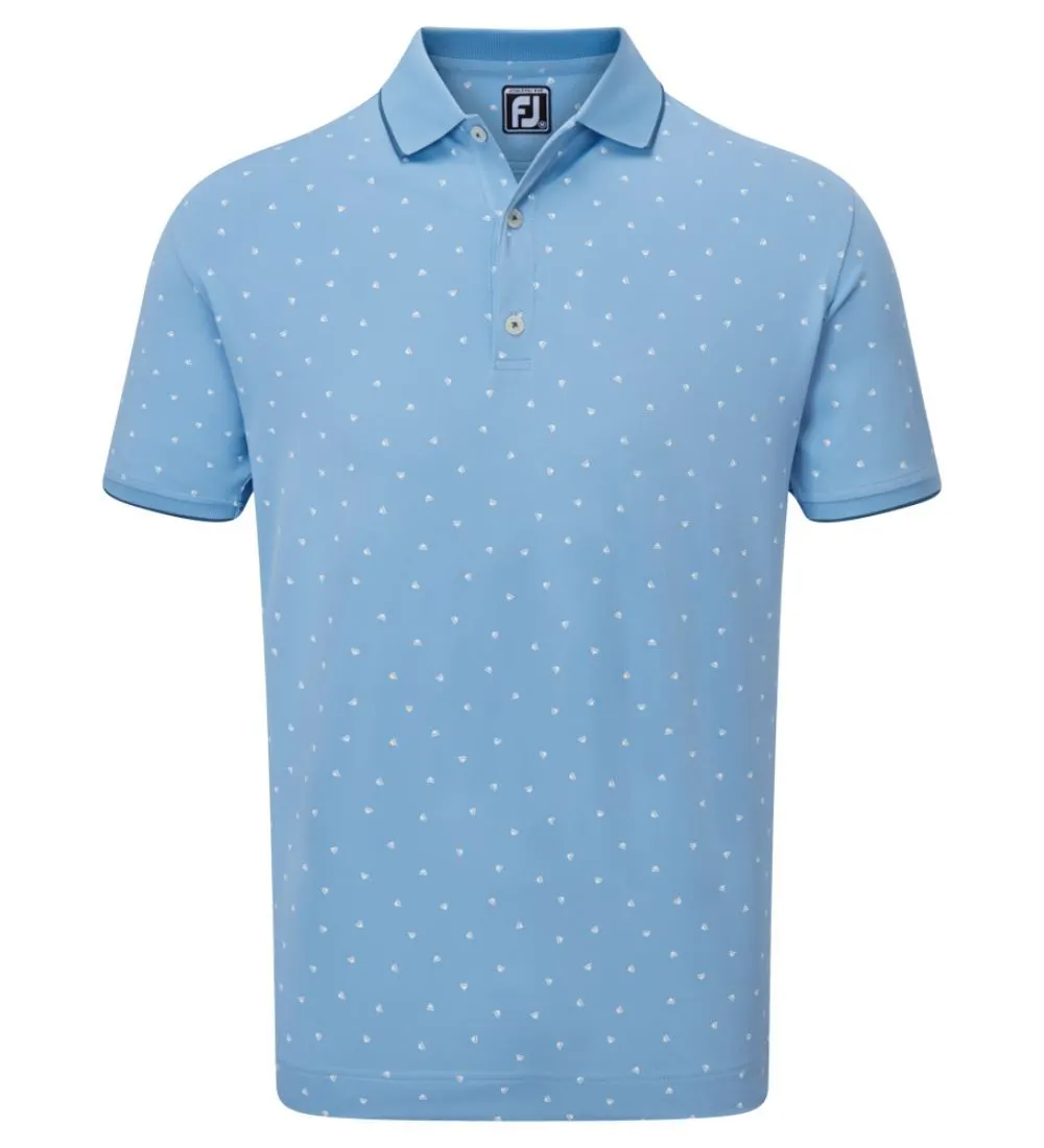 FootJoy Men's Pique Push Play Print Golf Polo Shirt 3 FootJoy Men's Pique Push Play Print Golf Polo Shirt