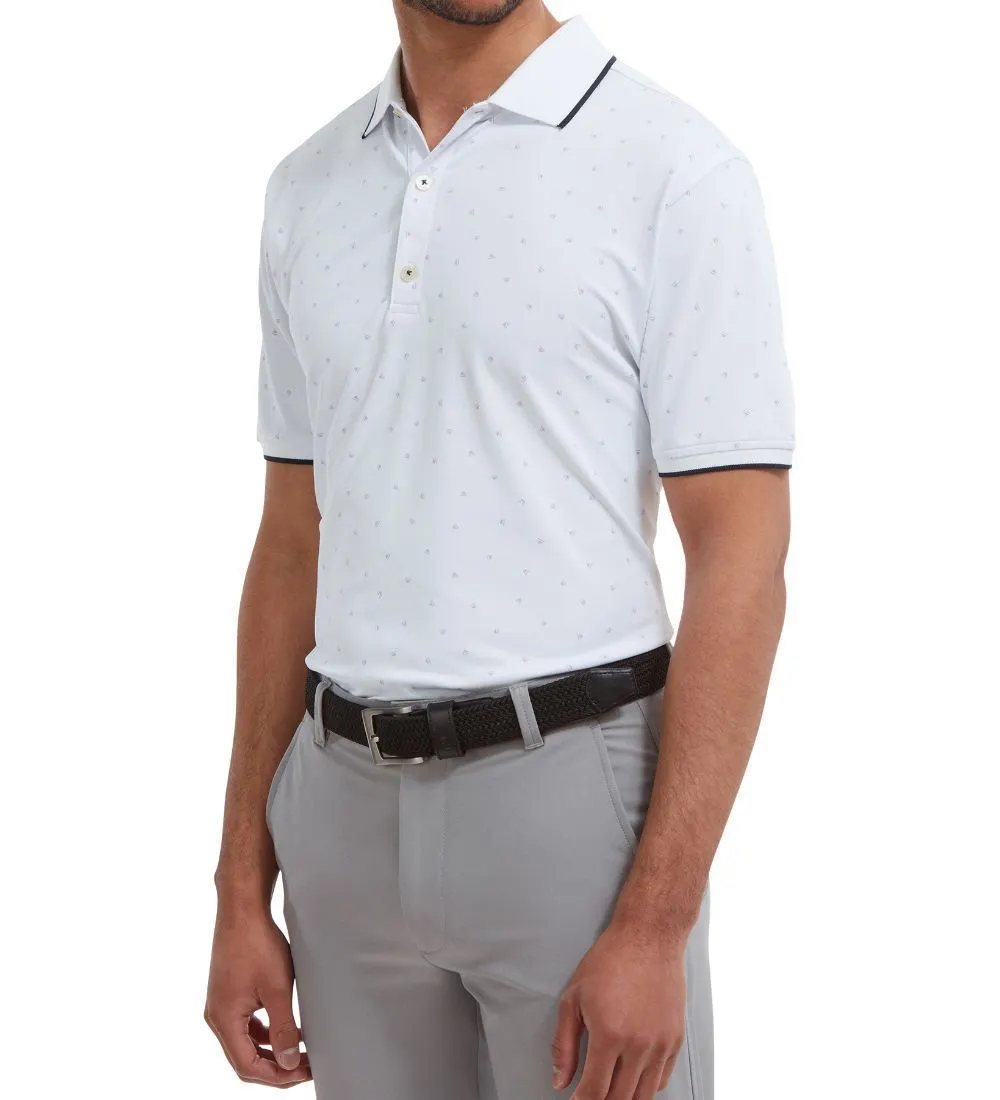 FootJoy Men's Pique Push Play Print Golf Polo Shirt 8 FootJoy Men's Pique Push Play Print Golf Polo Shirt - Image 6