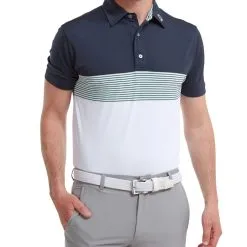 FootJoy Men's Colour Block Pique Golf Polo Shirt -Golf Shop 0075009 footjoy mens colour block pique golf polo shirt