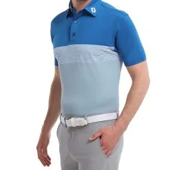FootJoy Men's Colour Block Pique Golf Polo Shirt -Golf Shop 0075012 footjoy mens colour block pique golf polo shirt