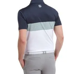 FootJoy Men's Colour Block Pique Golf Polo Shirt -Golf Shop 0075013 footjoy mens colour block pique golf polo shirt