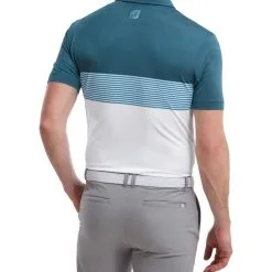 FootJoy Men's Colour Block Pique Golf Polo Shirt -Golf Shop 0075015 footjoy mens colour block pique golf polo shirt