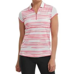 FootJoy Ladies Cap Sleeve Colour Block Golf Polo Shirt -Golf Shop 0075211 footjoy ladies cap sleeve colour block golf polo shirt