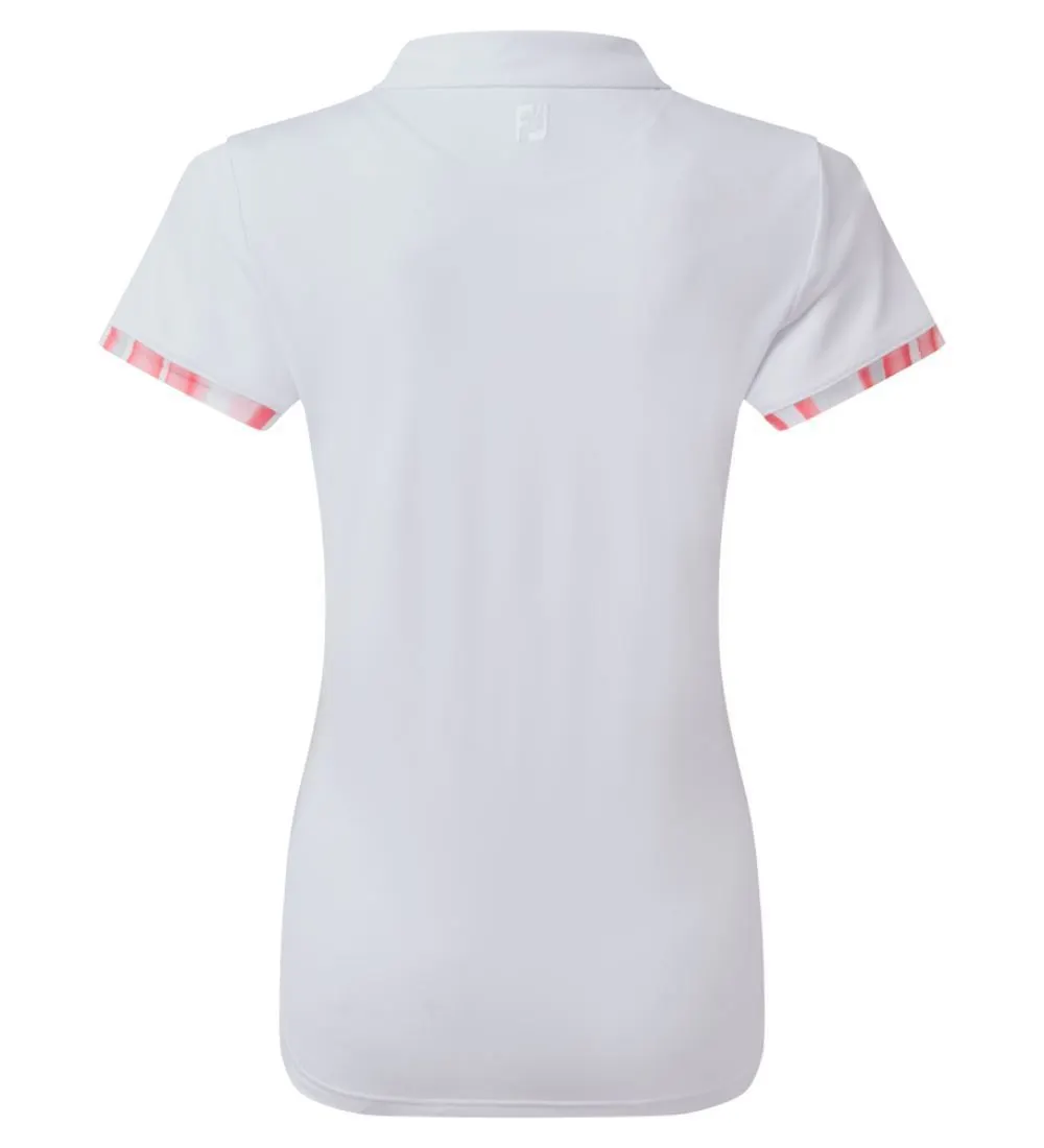 FootJoy Ladies Watercolour Trim Pique Golf Polo Shirt 12 FootJoy Ladies Watercolour Trim Pique Golf Polo Shirt - Image 10