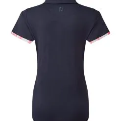FootJoy Ladies Watercolour Trim Pique Golf Polo Shirt 16 FootJoy Ladies Watercolour Trim Pique Golf Polo Shirt -Golf Shop 0075223 footjoy ladies watercolour trim pique golf polo shirt