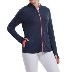 FootJoy Ladies Jersey Tonal Stripe Golf Midlayer -Golf Shop 0075232 footjoy ladies jersey tonal stripe golf midlayer