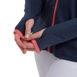 FootJoy Ladies Jersey Tonal Stripe Golf Midlayer -Golf Shop 0075234 footjoy ladies jersey tonal stripe golf midlayer