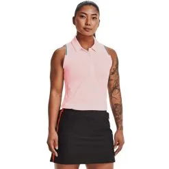 Under Armour Ladies Zinger Point Sleeveless Golf Polo Shirt -Golf Shop 0077154 under armour ladies zinger point sleeveless golf polo shirt
