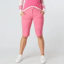Swing Out Sister Golf Swing Out Sister Ladies Fleur Pink Glo Drifit Golf Shorts -Golf Shop 0078193 swing out sister ladies fleur pink glo drifit golf shorts