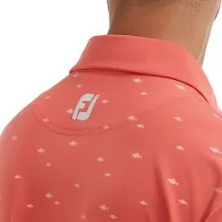 FootJoy Men's School Of Fish Print Lisle Golf Polo Shirt -Golf Shop 0078859 footjoy mens school of fish print lisle golf polo shirt