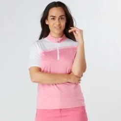 Swing Out Sister Golf Swing Out Sister Ladies Therese Block Cap Sleeve Golf Polo Shirt -Golf Shop 0079676 swing out sister ladies therese block cap sleeve golf polo shirt