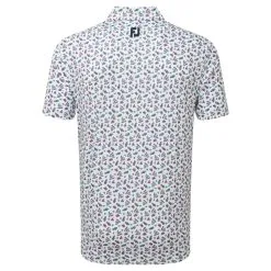 FootJoy Men's Mini Floral Golf Polo Shirt -Golf Shop 0081864 footjoy mens mini floral golf polo shirt