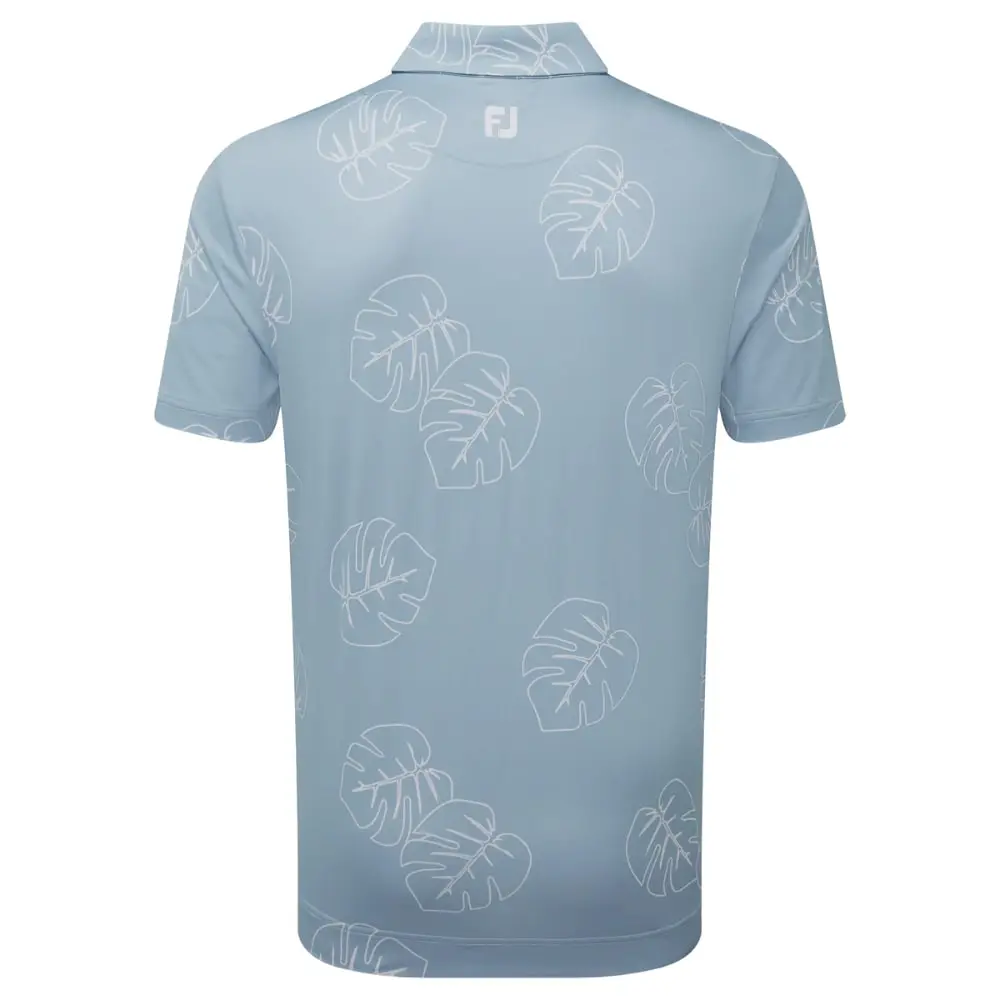 FootJoy Men's Jungle Leaf Pique Golf Polo Shirt 5 FootJoy Men's Jungle Leaf Pique Golf Polo Shirt - Image 3