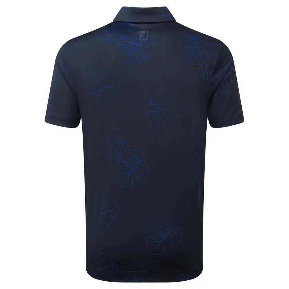 FootJoy Men's Jungle Leaf Pique Golf Polo Shirt 6 FootJoy Men's Jungle Leaf Pique Golf Polo Shirt - Image 4