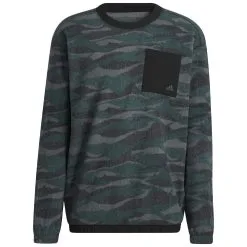 Adidas Men's Texture-Print Crew Golf Sweatshirt -Golf Shop 0082349 adidas mens texture print crew golf sweatshirt